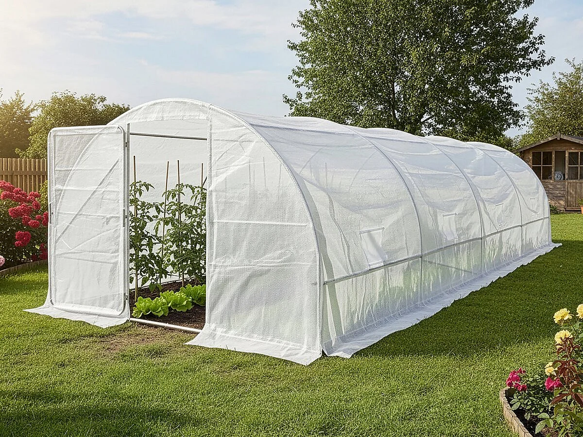 Cubierta para invernadero túnel "Mimosa" - 18 m² - 180g - Blanco