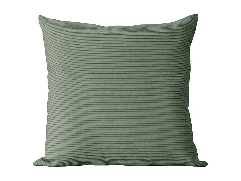 Cojín cuadrado 45x45cm de pana verde Dune - SACASA