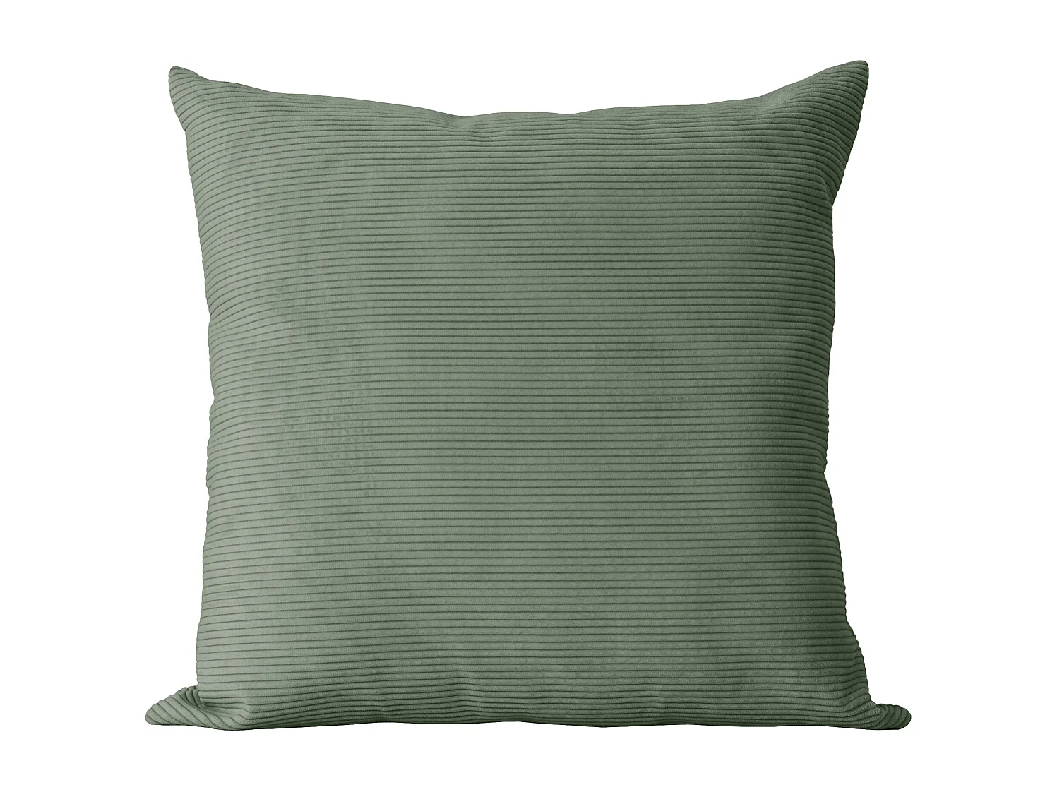 Cojín cuadrado 45x45cm de pana verde Dune - SACASA