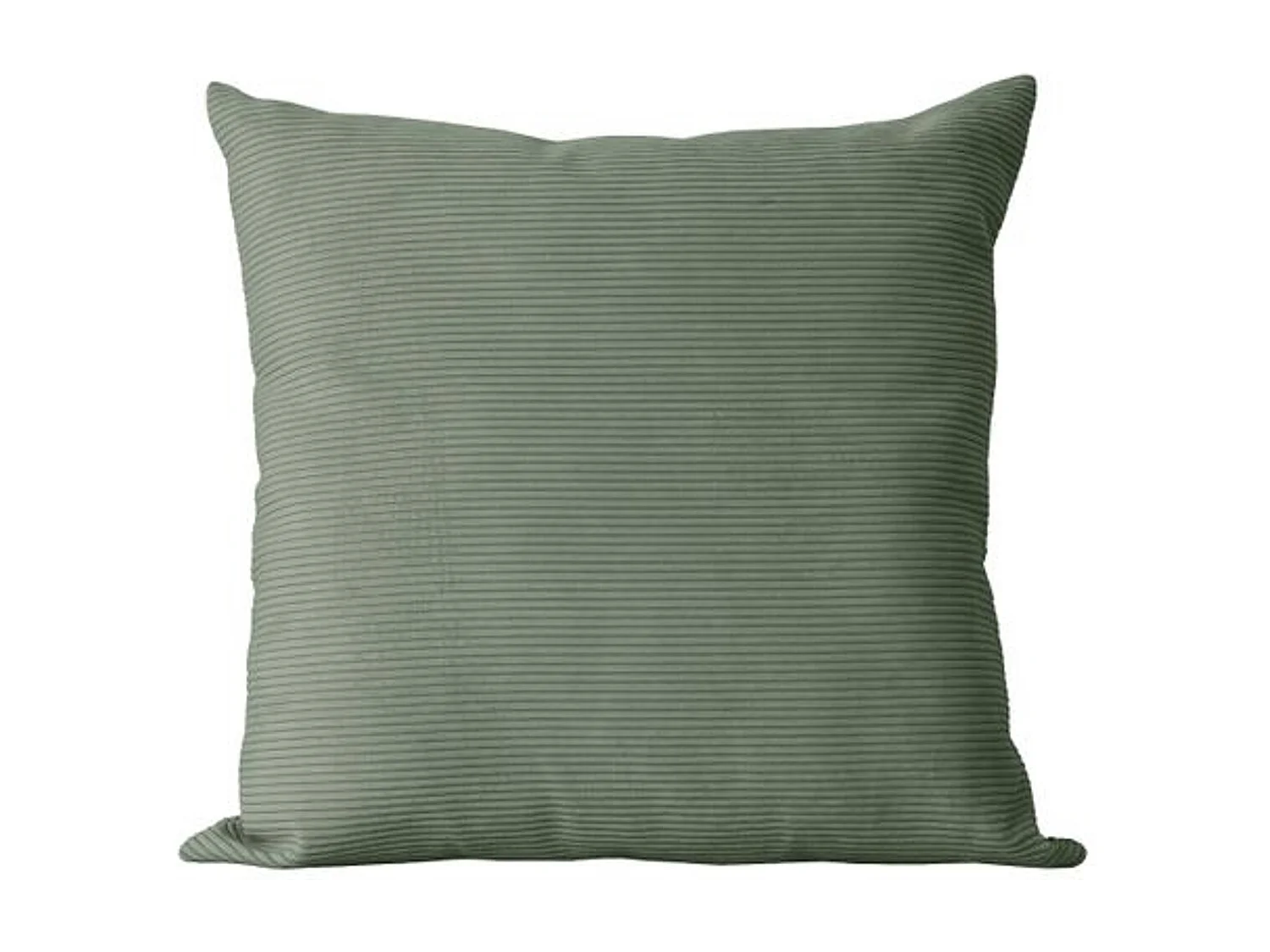 Coussin carré 45x45cm velours côtelé vert Dune