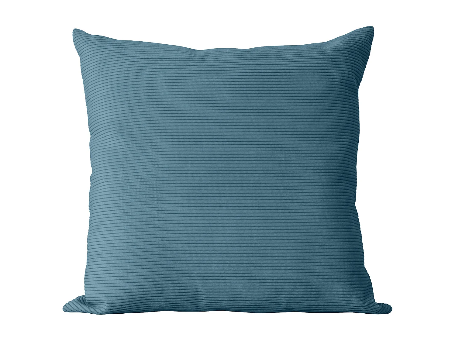 Coussin carré 45x45cm en velours côtelé bleu DUNE