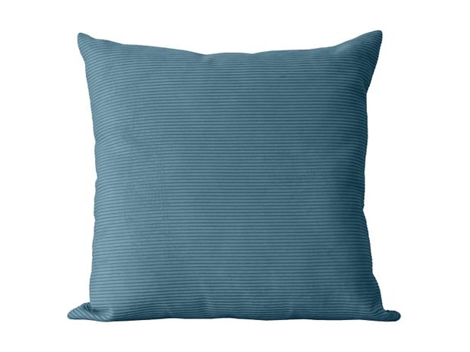 Coussin carré 45x45cm en velours côtelé bleu DUNE