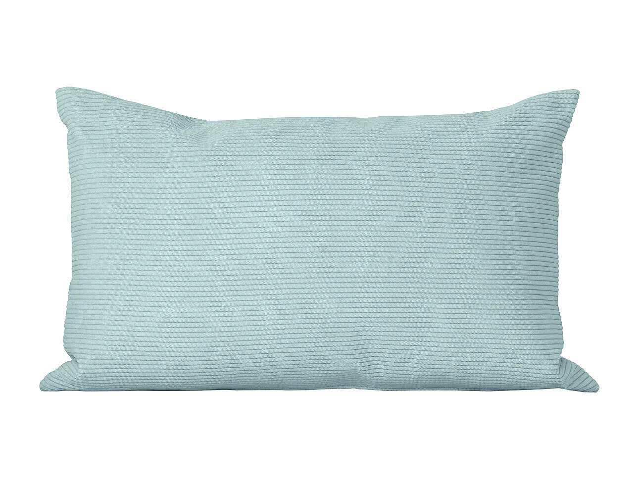 Coussin rectangulaire 30x50cm velours côtelé turquoise Dune