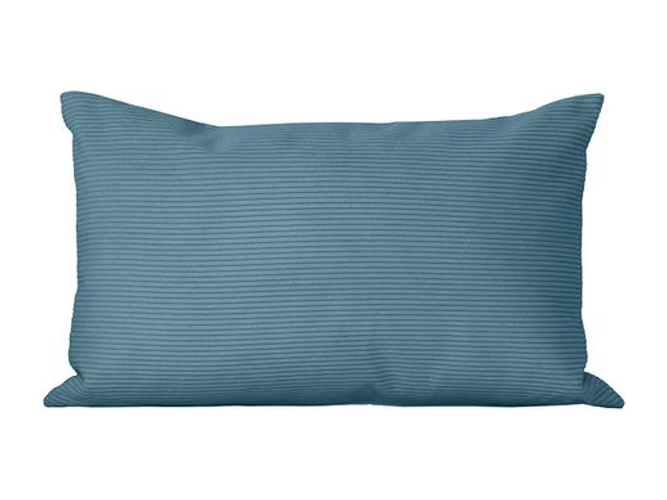Coussin rectangulaire 30x50cm velours côtelé bleu Dune
