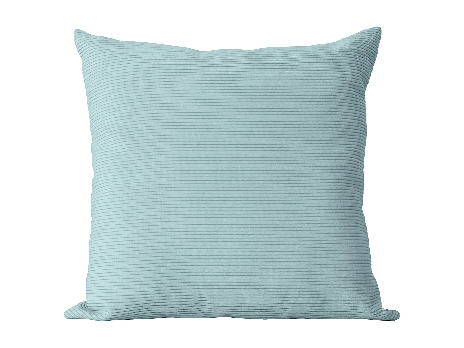 Coussin carré 45x45cm en velours côtelé turquoise Dune