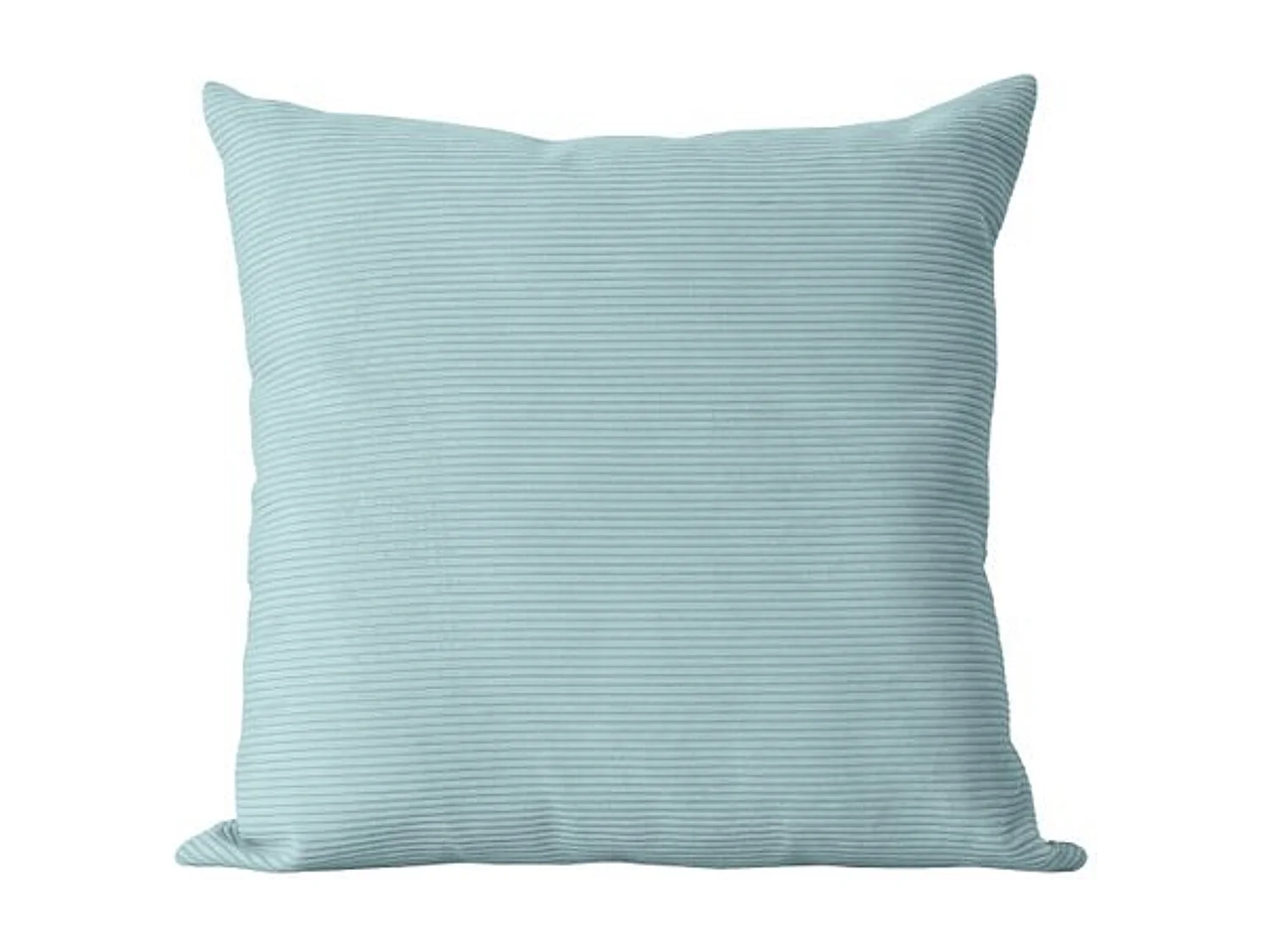 Coussin carré 45x45cm en velours côtelé turquoise Dune