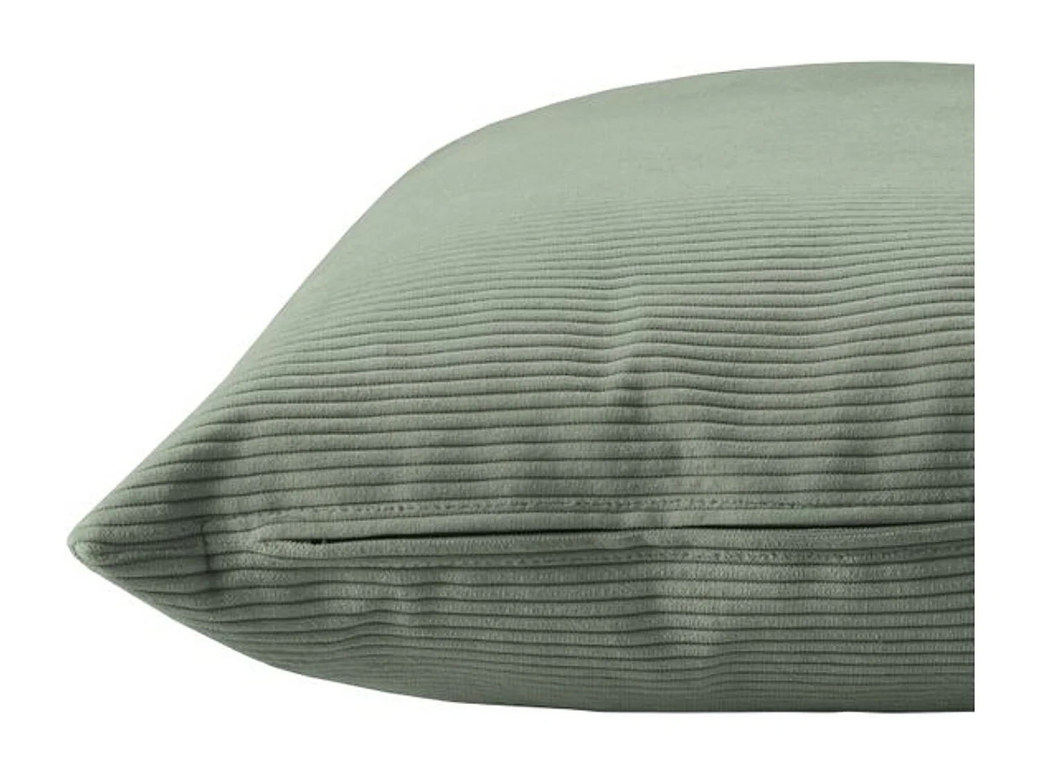 Coussin carré 45x45cm en velours côtelé gris Dune