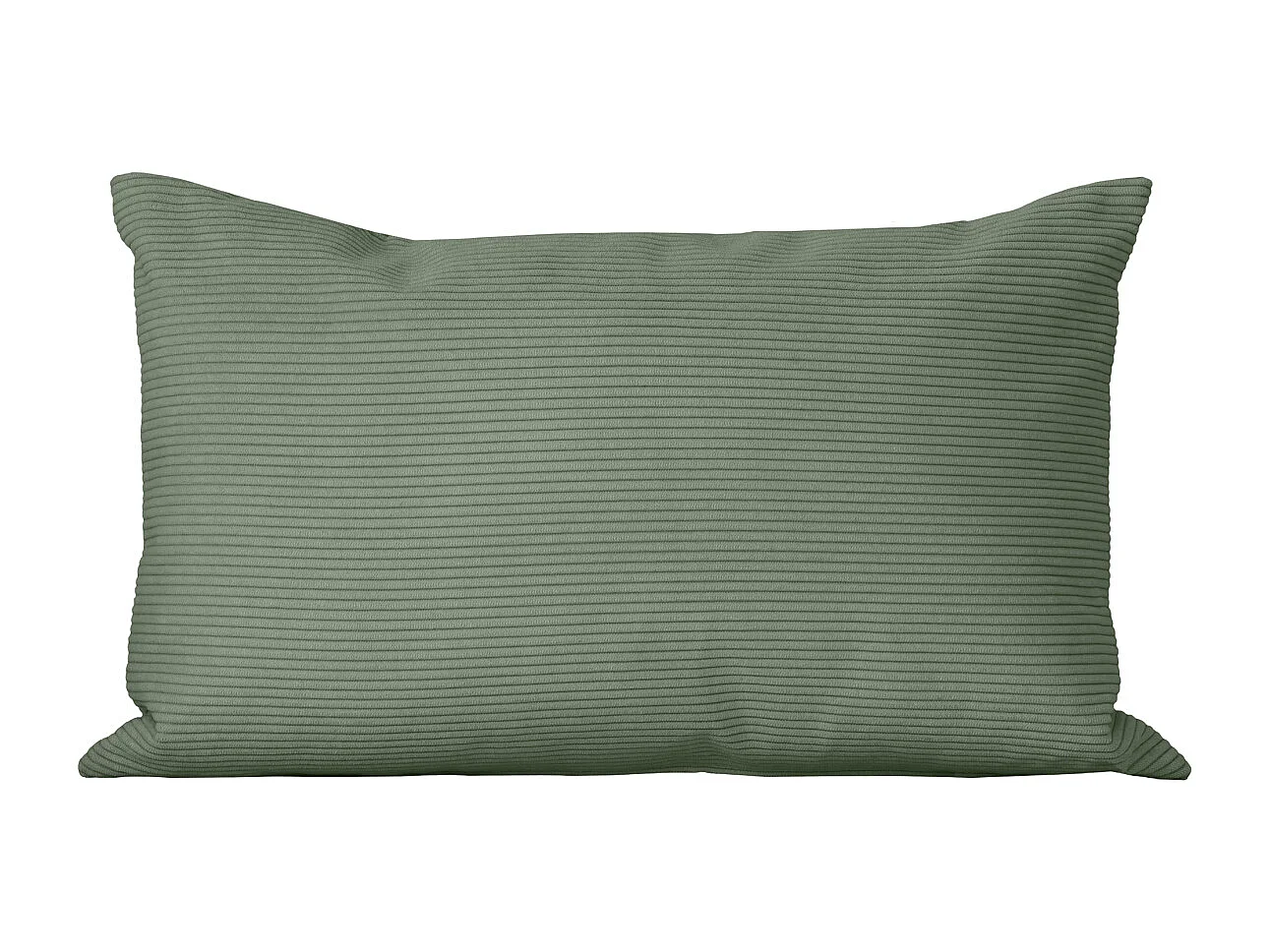 Coussin rectangulaire 30x50cm velours côtelé vert Dune