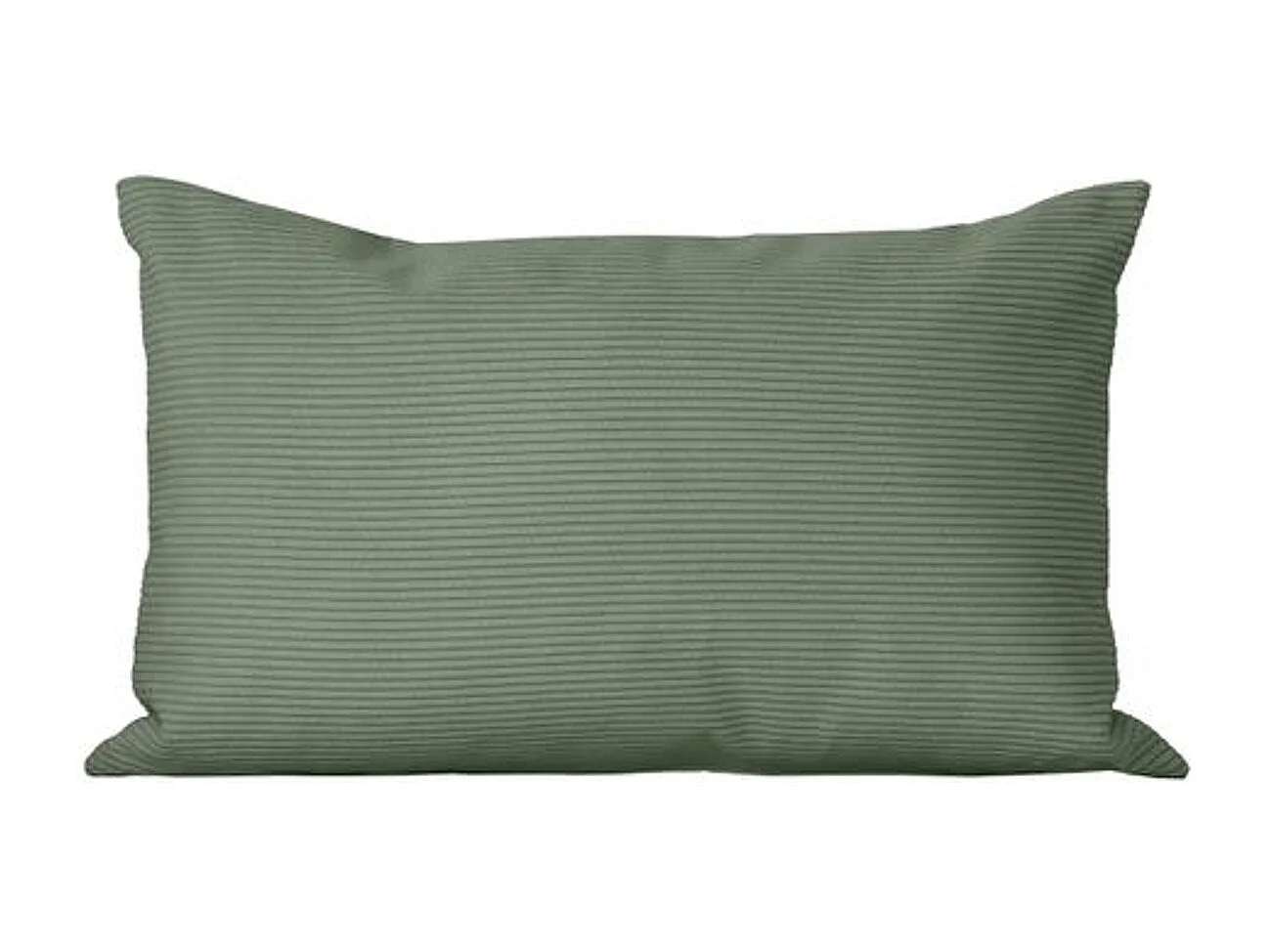 Coussin rectangulaire 30x50cm velours côtelé vert Dune