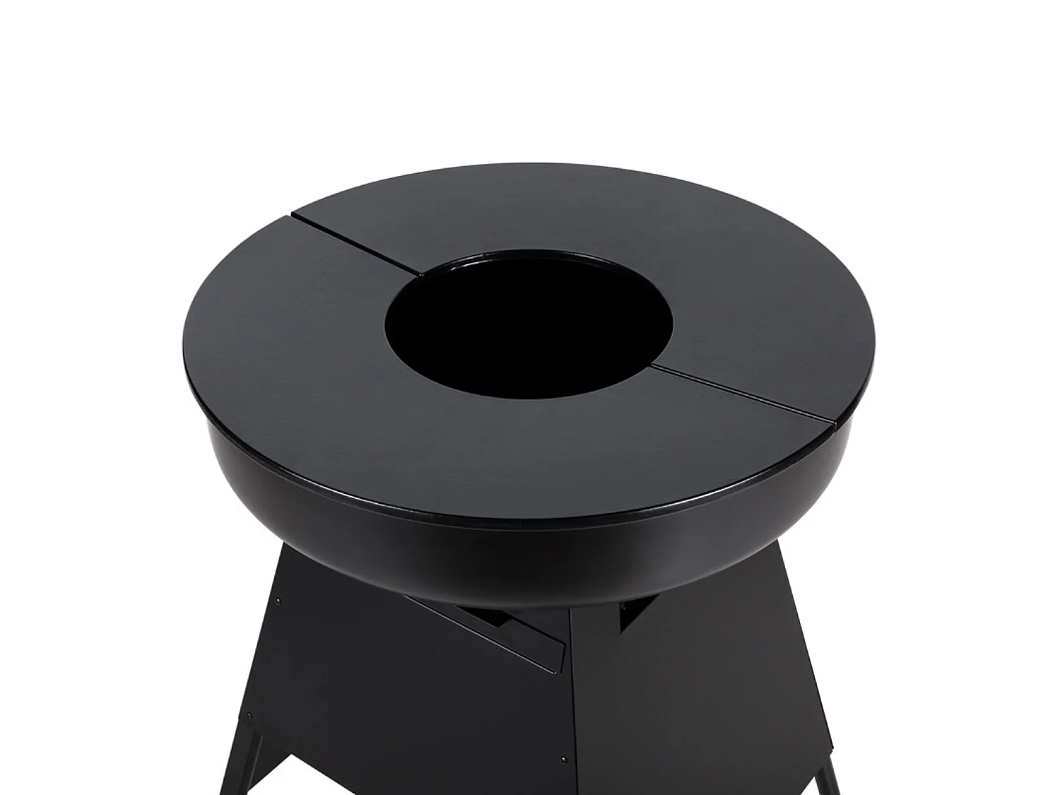 Brasero de cuisson extérieur SOMAGIC en acier laqué avec grille chromée et plaques fonte émaillée, idéal barbecue au charbon