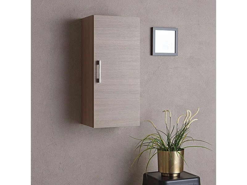 Meuble Haut De Salle De Bain 1 Porte Réversible Chêne Naturel | Rimini