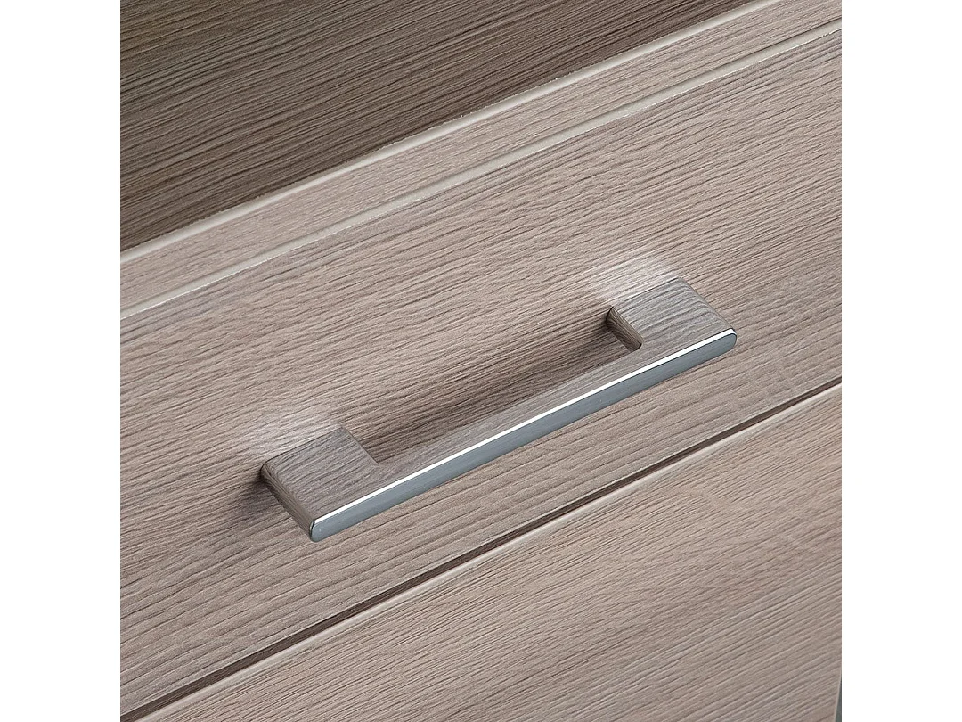 Armoire De Salle De Bains Au Sol Avec Porte Et Tiroir En Chêne Naturel | Rimini