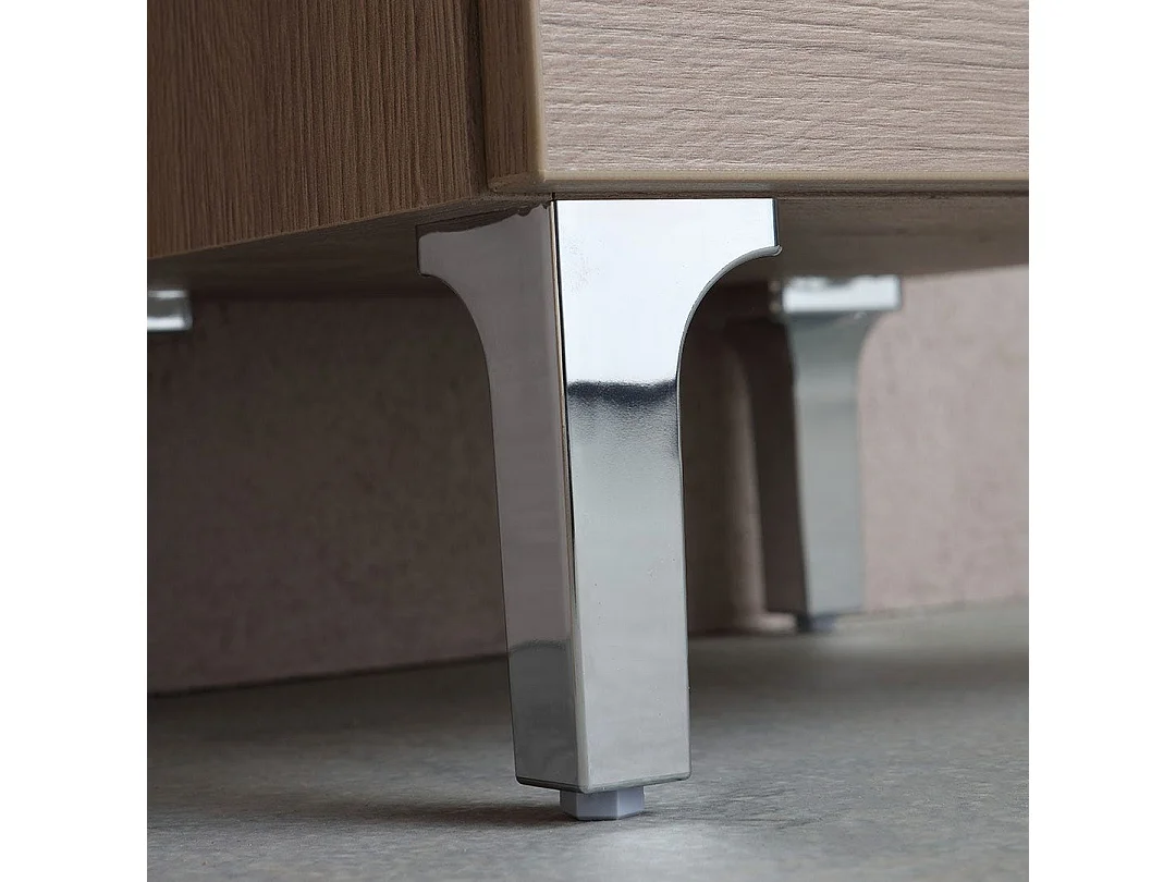 Armoire De Salle De Bains Au Sol Avec Porte Et Tiroir En Chêne Naturel | Rimini