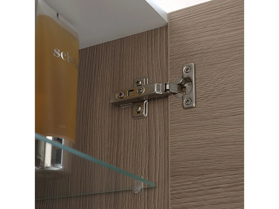 Meuble Haut De Salle De Bains 2 Portes Chêne Effet Bois Naturel | Rimini