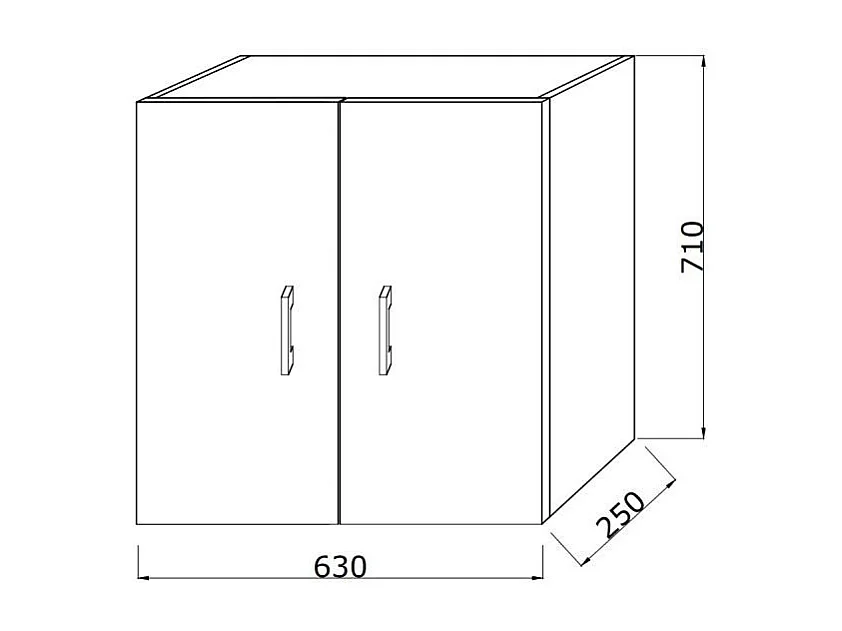 Meuble Haut De Salle De Bains 2 Portes Chêne Effet Bois Naturel | Rimini