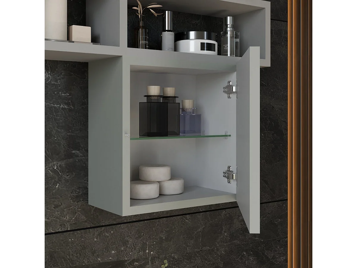 Composition Suspendue Pour Salle De Bain Avec Lavabo Hpl 100Cm Et Tiroir 80Cm | Diamante