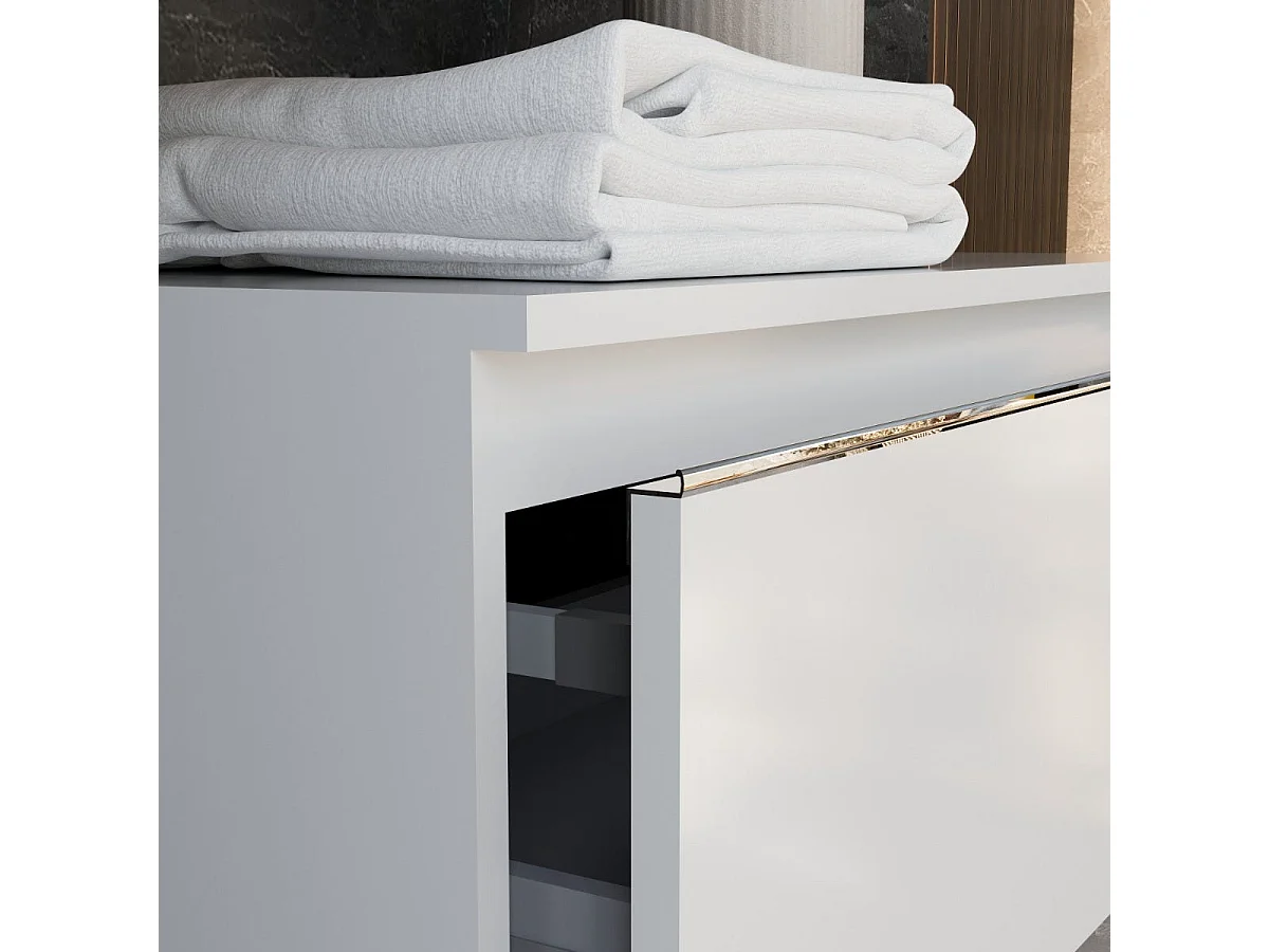 Composition Suspendue Pour Salle De Bain Avec Lavabo Hpl 100Cm Et Tiroir 80Cm | Diamante