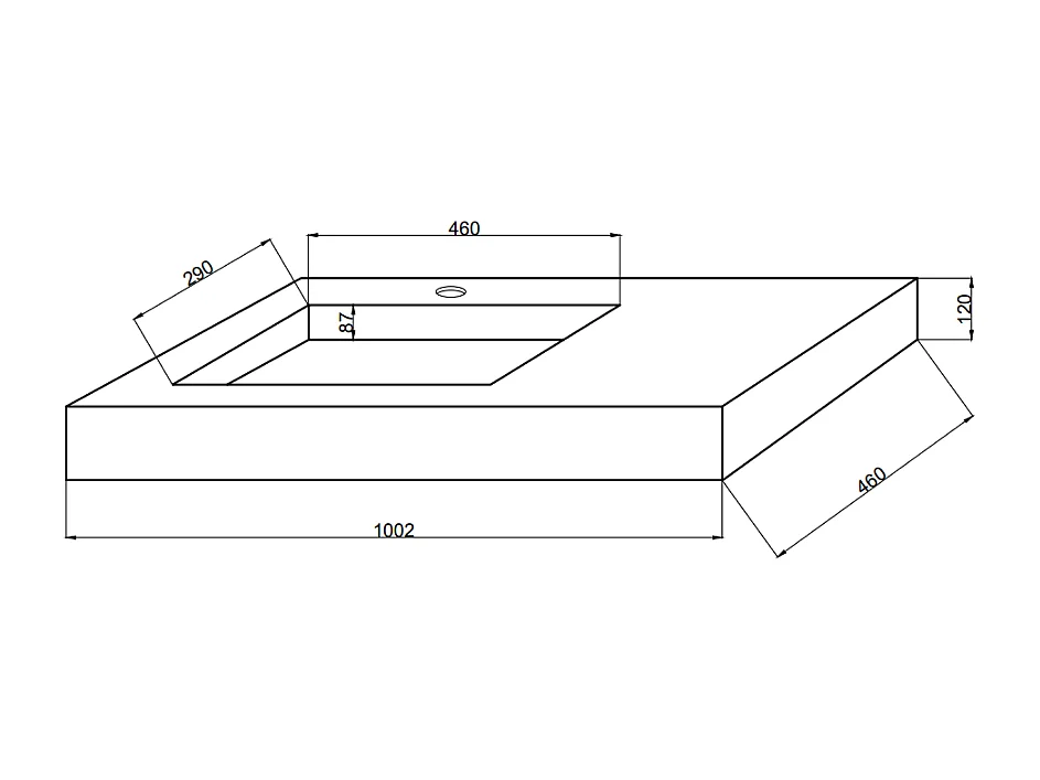 Composition Suspendue Pour Salle De Bain Avec Lavabo Hpl 100Cm Et Tiroir 80Cm | Diamante