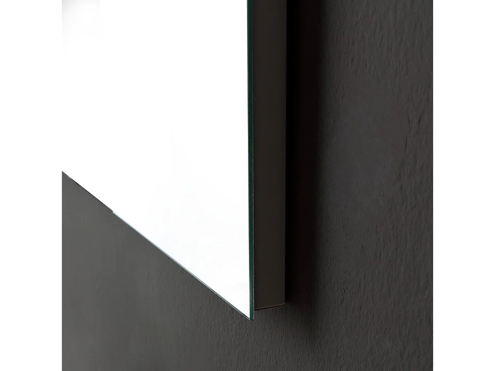 Armoire De Toilette Suspendue Courbe 82 Cm Gris Anthracite Brillant | Riva