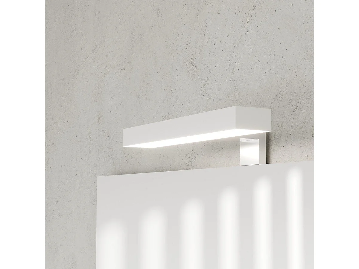 Meuble Sur Pied 80Cm Gris Avec Miroir 80X60 Avec Lampe| New York