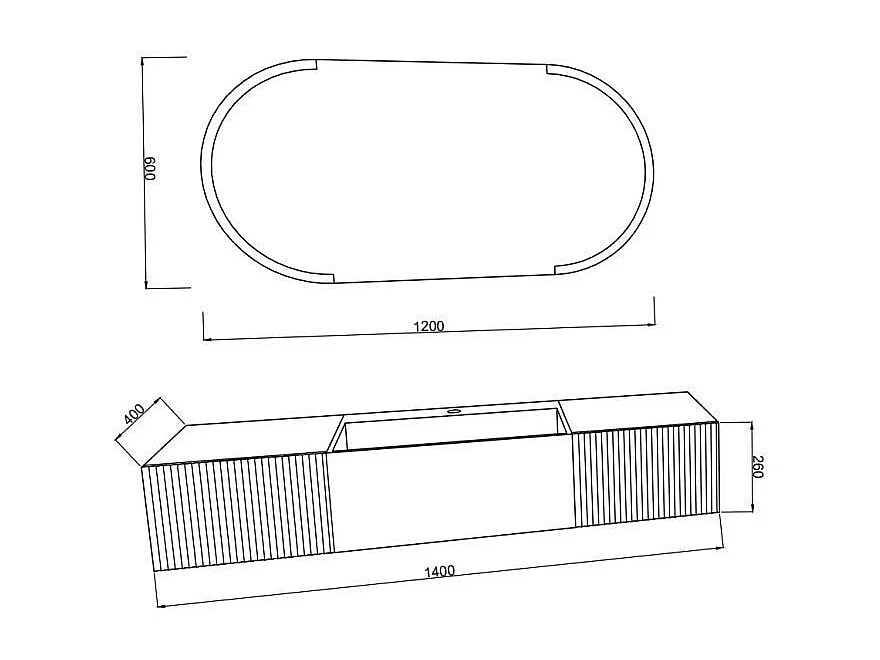 Meuble De Salle De Bains Suspendu 140Cm 2 Tiroirs Gris Perle Et Miroir Oval 120 Cm | Rodi