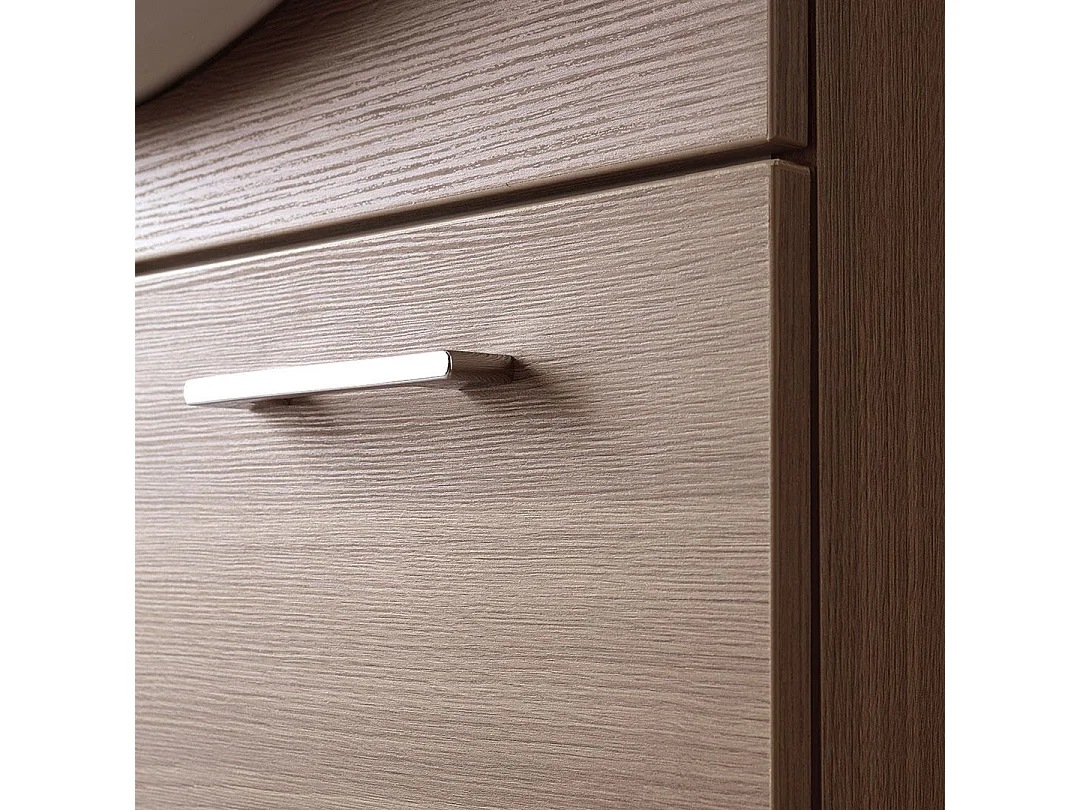 Meuble De Salle De Bain Avec Pieds Chromés 75Cm Chêne Naturel | Rimini