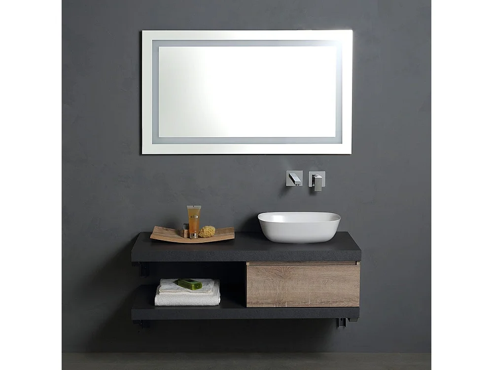 Meuble De Salle De Bains Suspendu 120 Cm Modèle Modulable Avec Lavabo D'ameublement | Valentina