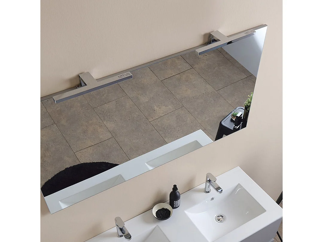 Meuble De Salle De Bains Double Vasque 120Cm Avec Tiroirs Gris | Barcellona