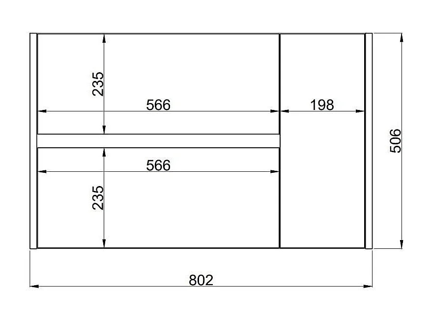 Mobilier De Salle De Bain 2 Tiroirs Blanc Mat Cannelé 80Cm | Cortina