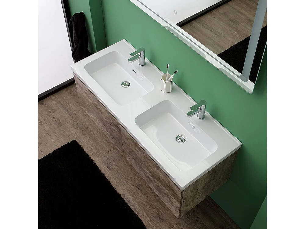 Meuble Avec Tiroirs Pour Salle De Bain 120Cm Et Miroir Avec Led Tactile | Madrid