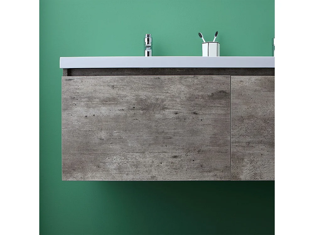 Meuble Avec Tiroirs Pour Salle De Bain 120Cm Et Miroir Avec Led Tactile | Madrid