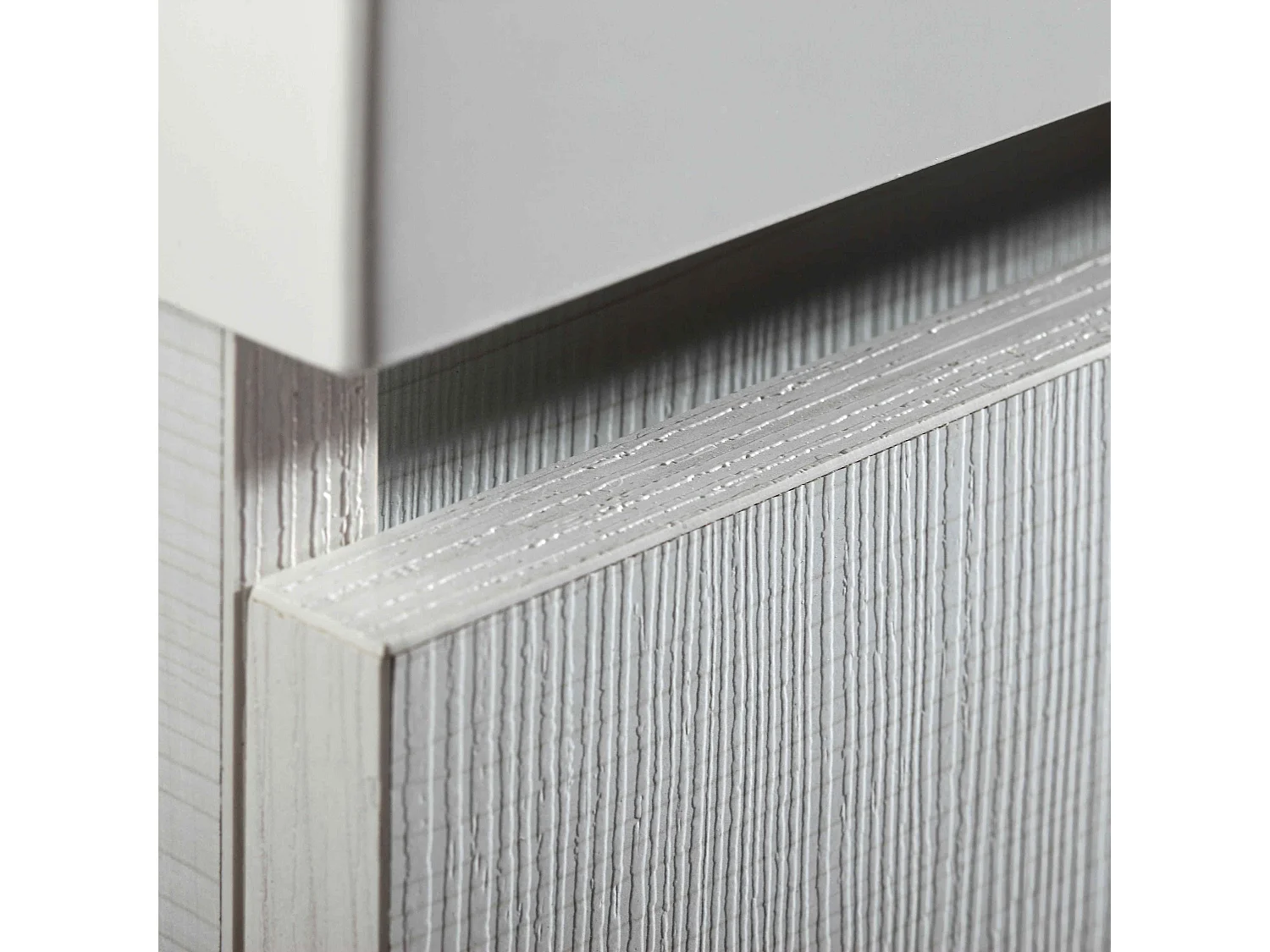 Meuble De Salle De Bains 90 Cm Avec Tiroirs Gauche En Bois Blanchi | Manhattan