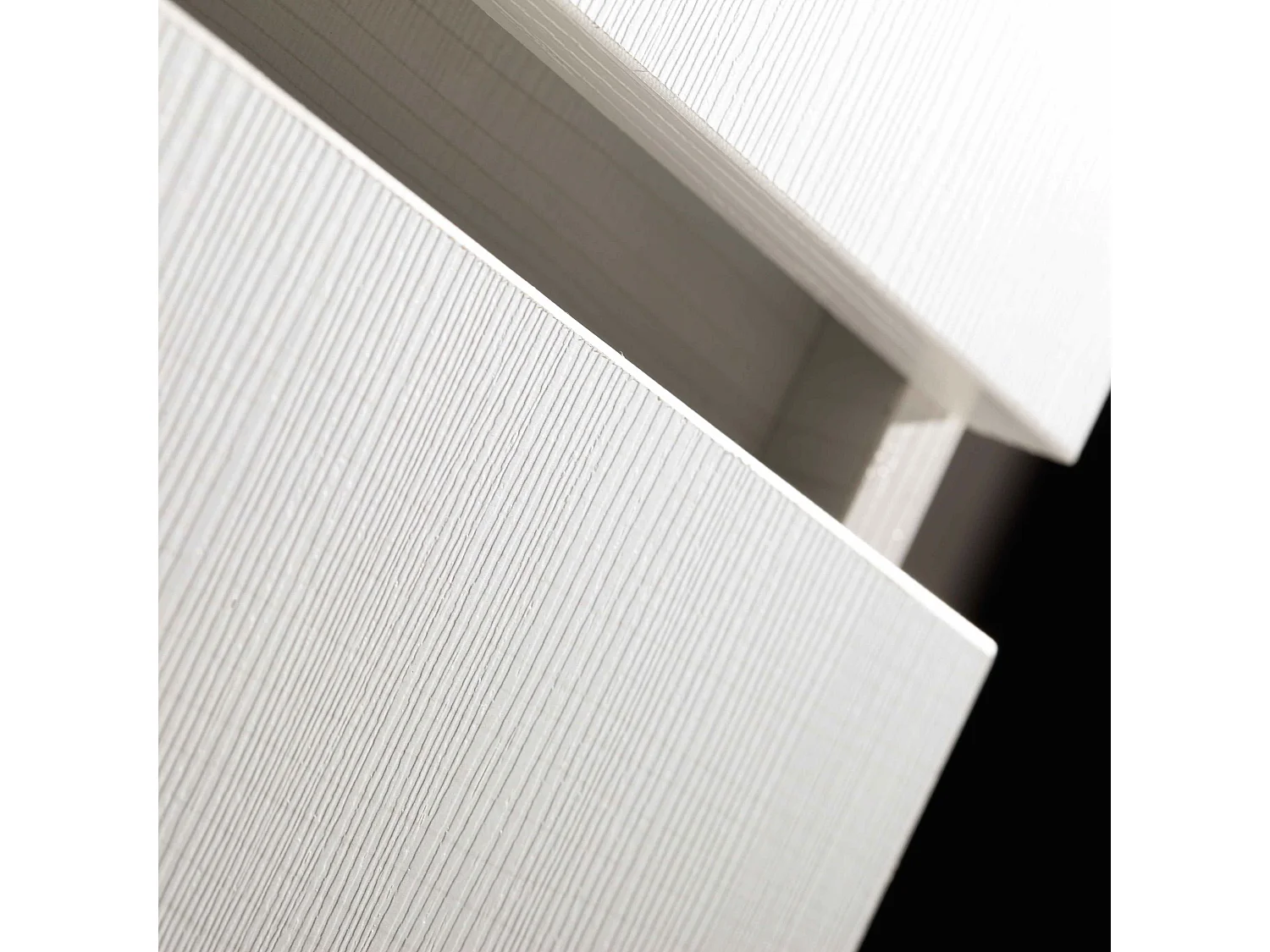 Meuble De Salle De Bains 90 Cm Avec Tiroirs Gauche En Bois Blanchi | Manhattan