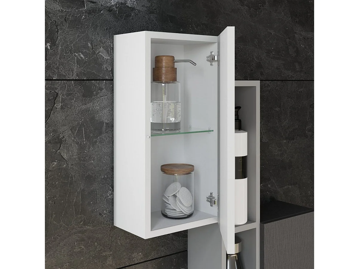 Meuble De Salle De Bain Mural De 120 Cm Avec Tiroirs Gris Foncé Et Lavabo Hpl | Diamante