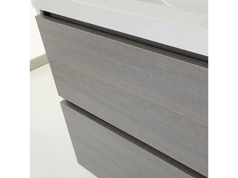 Meuble De Salle De Bains 90X40 Cm Avec Tiroirs Et Armoire Murale Gauche | Manhattan