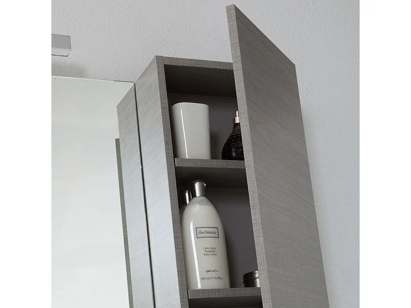 Meuble De Salle De Bains 90X40 Cm Avec Tiroirs Et Armoire Murale Gauche | Manhattan