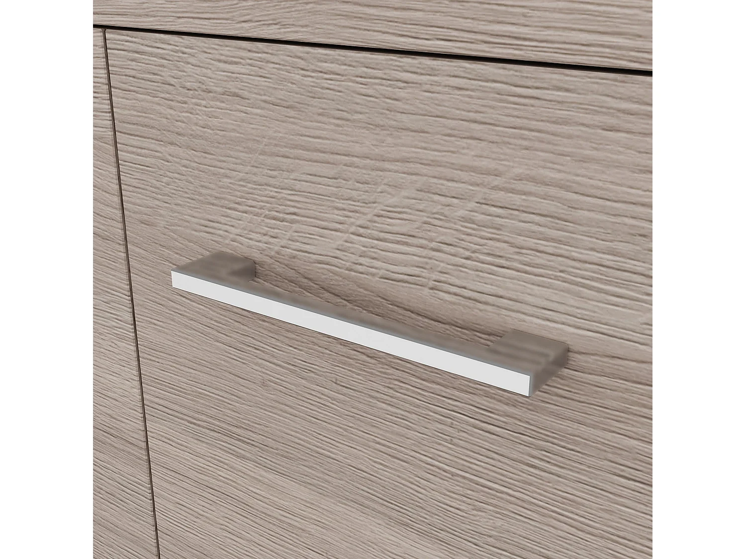 Armoire De Salle De Bain De 55 Cm Avec Pieds Avec Deux Portes En Chêne Fumé | Rimini