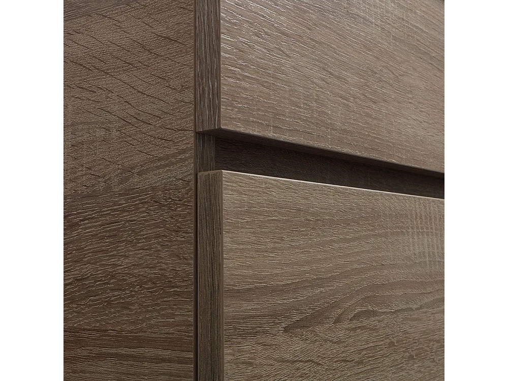 Armoire De Salle De Bains Murale Moderne 90Cm Puits En Chêne Avec Miroir | Sole