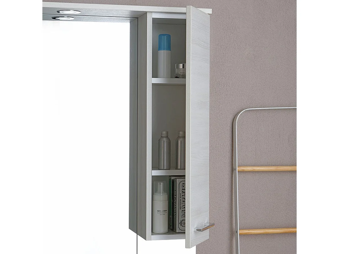 Meuble De Salle De Bains Au Sol 105Cm Avec 3 Portes Chêne Blanc | Rimini