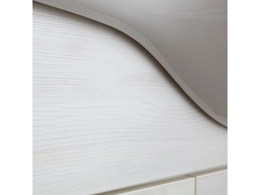 Meuble De Salle De Bains Au Sol 105Cm Avec 3 Portes Chêne Blanc | Rimini