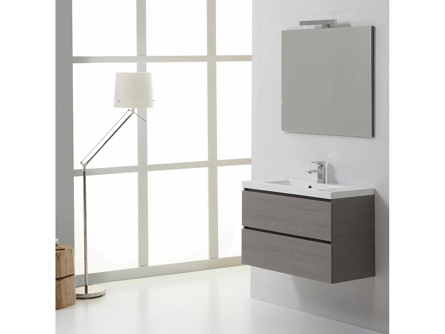 Meuble De Salle De Bains 80 Cm Suspendu Avec Tiroirs | Manhattan