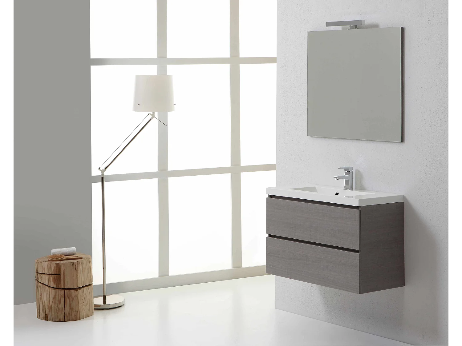 Meuble De Salle De Bains 80 Cm Suspendu Avec Tiroirs | Manhattan