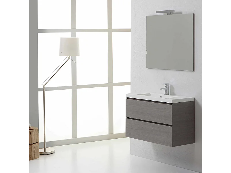 Meuble De Salle De Bains 80 Cm Suspendu Avec Tiroirs | Manhattan