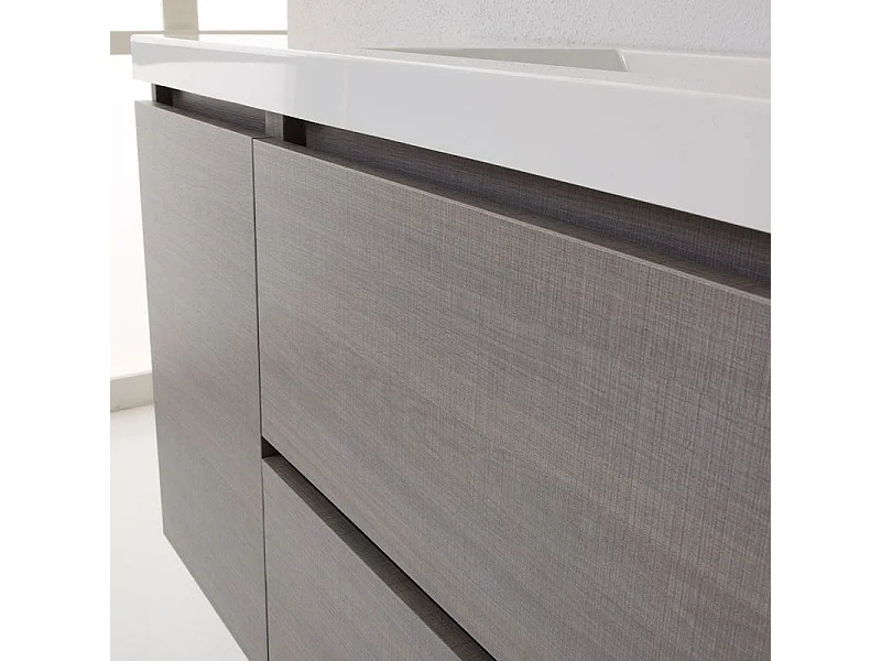 Meuble De Salle De Bains Moderne Suspendu 90 Cm Droite | Manahattan