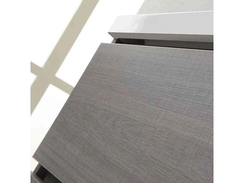 Meuble De Salle De Bains Avec Tiroirs 120 Cm Miroir Et Armoire Murale | Manhattan