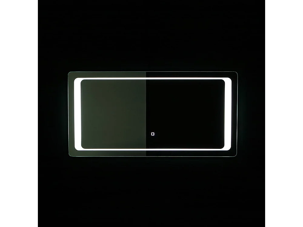 Meuble De Salle De Bain Suspendu 120Cm Blanc Et Miroir Avec Led Retro-Éclairé | Parigi