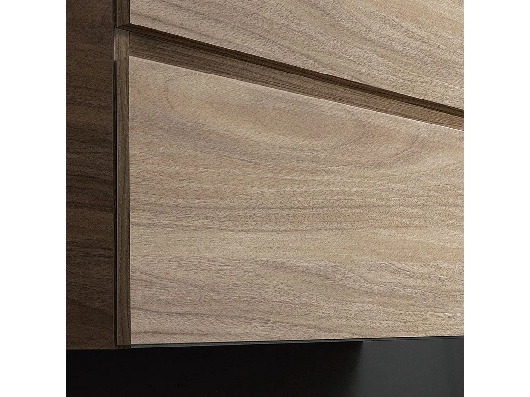 Meuble De Salle De Bain Suspendu 90Cm Avec Meuble Suspendu En Chêne Naturel | Valentina