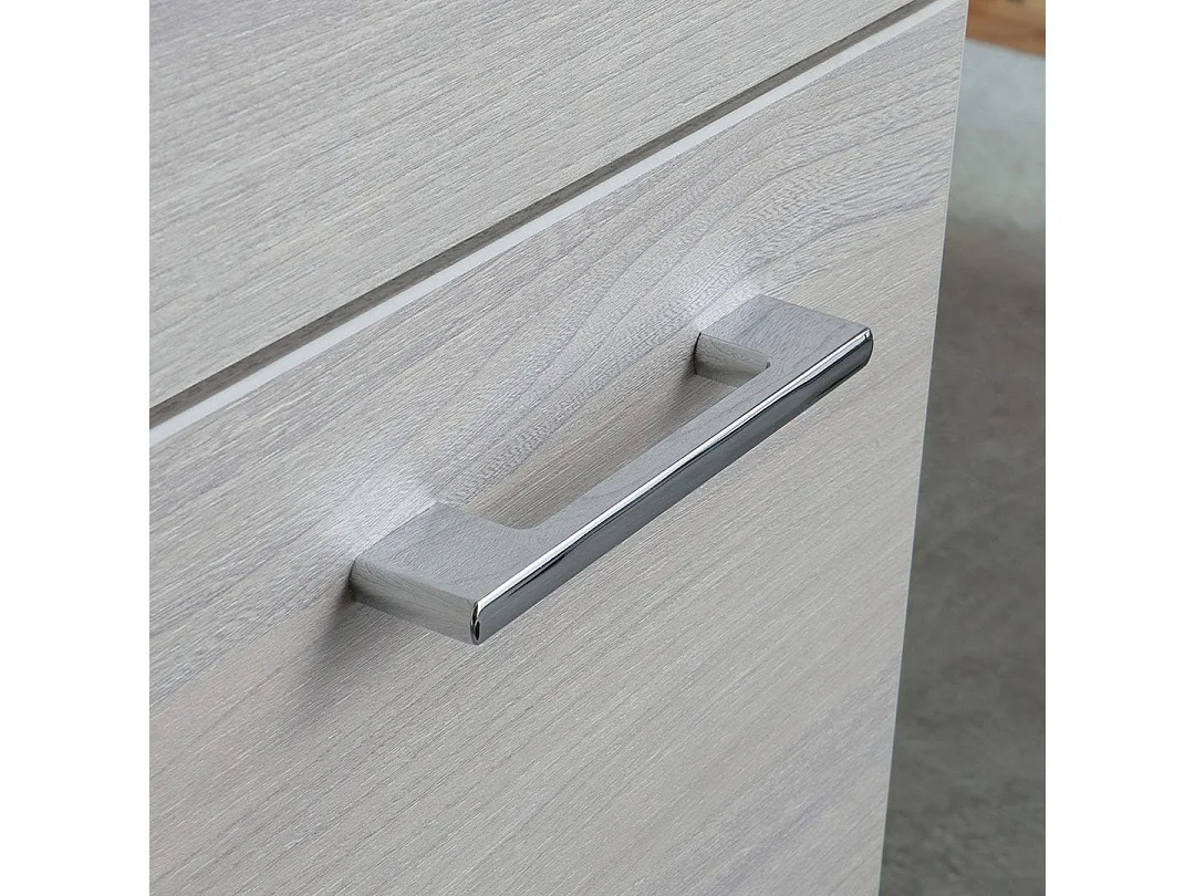 Meuble De Salle De Bains Au Sol 65 Cm Effet Bois Gris Chêne | Rimini