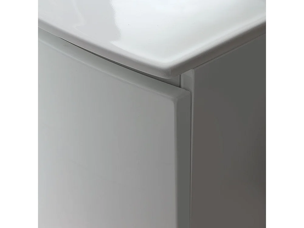 Armoire De Toilette Suspendue Courbe Cm 82 Avec Lavabo Et Miroir | Riva