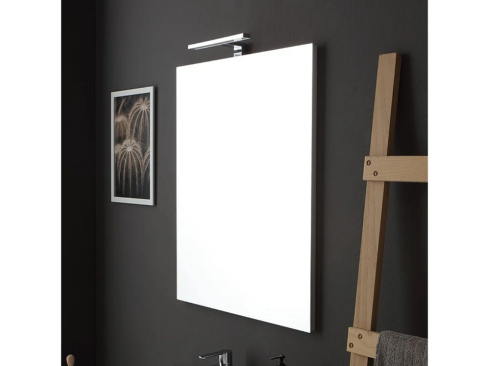 Armoire De Toilette Suspendue Courbe Cm 82 Avec Lavabo Et Miroir | Riva